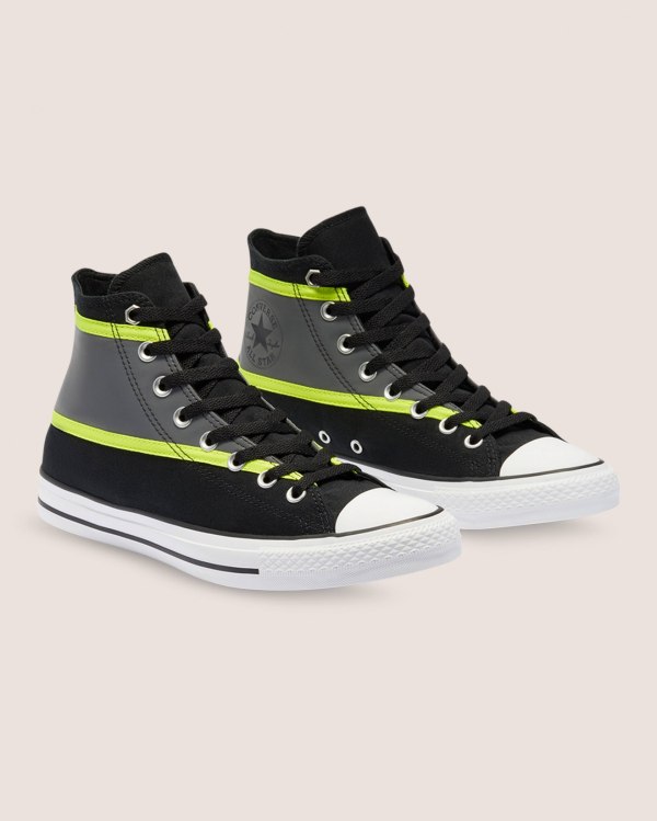 Converse Chuck Taylor All Star Hi-Vis Sort Sko Danmark - Converse Høje Sneakers Dame - 76250KGTZ